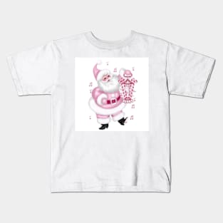 retro vintage pink santa claus Kids T-Shirt